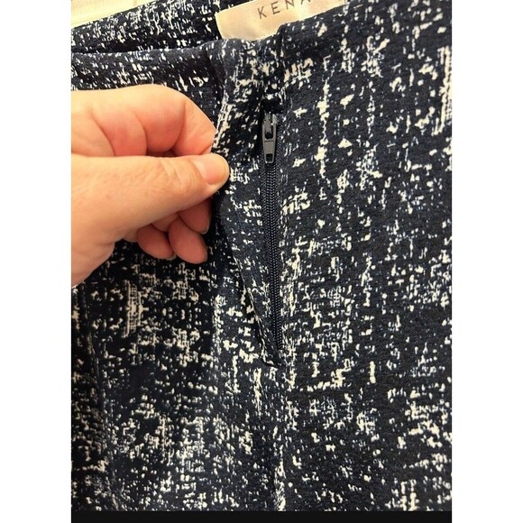 Kenar Women's Blue Geometric Print Patterned‎ Trouser Pants Size 6 - Picture 5 of 6
